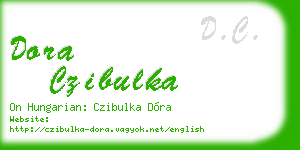 dora czibulka business card
